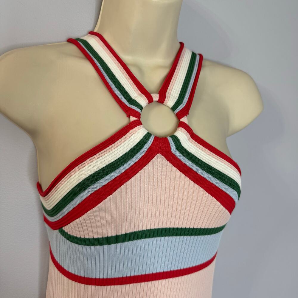 Ted Baker Lyndiaa Striped Bodycon Midi Dress Stretch Vacation Beach Women's 4 - Picture 3 of 12